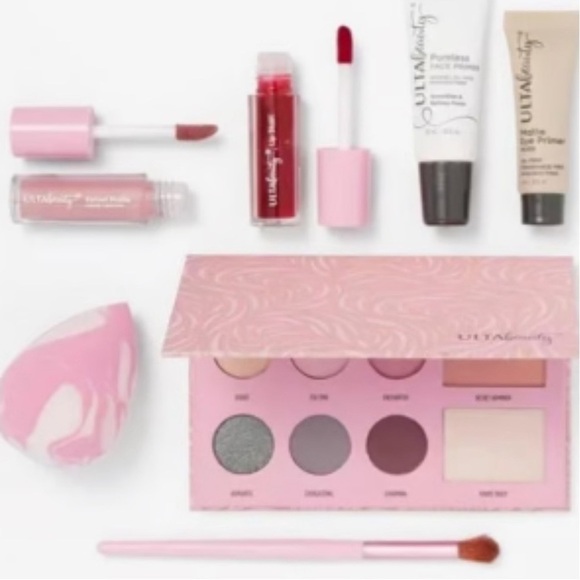 NWT Ulta 8 piece gift set with Silver Cosmetic Bag - Picture 4 of 4